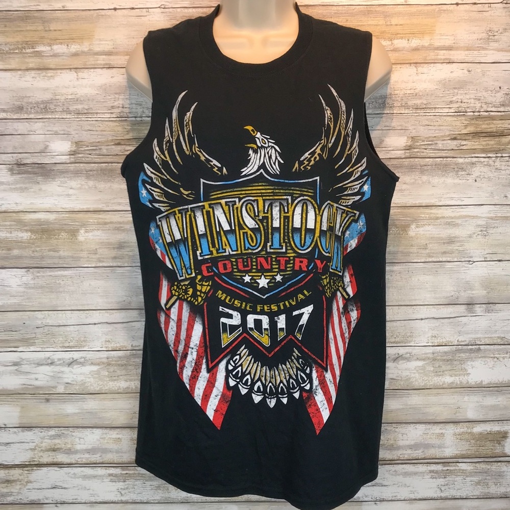 Like New country concert sleeveless T-shirt sz S